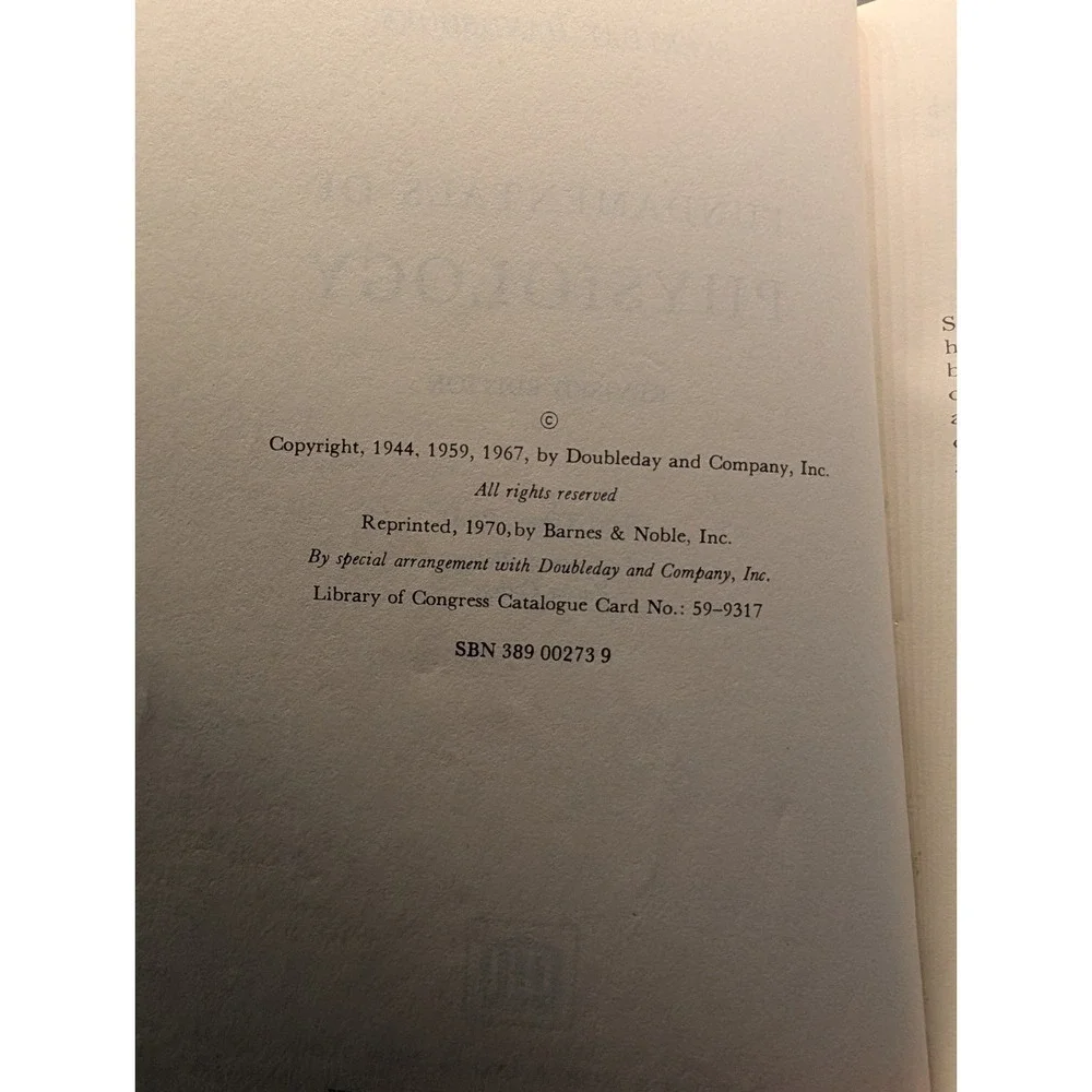 FUNDAMENTALS OF PHYSIOLOGY 1970 The Human Body and How It Works